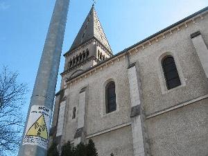 antenne relais du clocher de l'église
